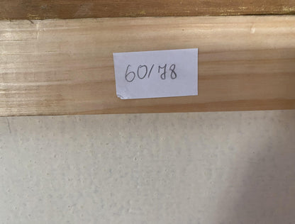 Back of Ryman Evgeny Nikolaevich Night still life oil painting frame with 60/48 label