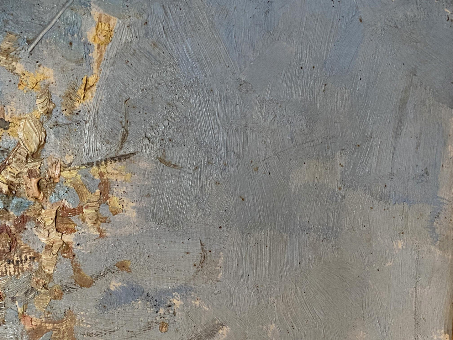 Weathered gray oil painting surface by Ryzhykh Victor Ivanovich