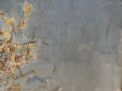 Weathered gray oil painting surface by Ryzhykh Victor Ivanovich