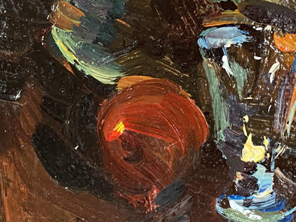 Vibrant oil painting of red apple by Ryman Evgeny Nikolaevich