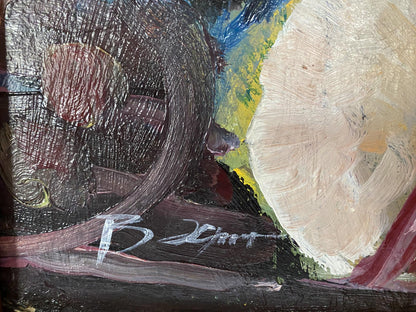 Abstract oil portrait of girl by Valentin Dmytrovych Khrushch