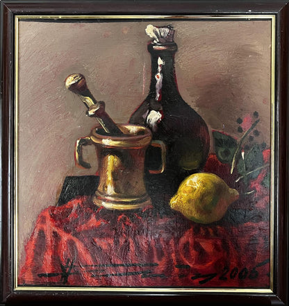 Oil painting Still life with mortar by Prokopenko Nikolai Nikolaevich