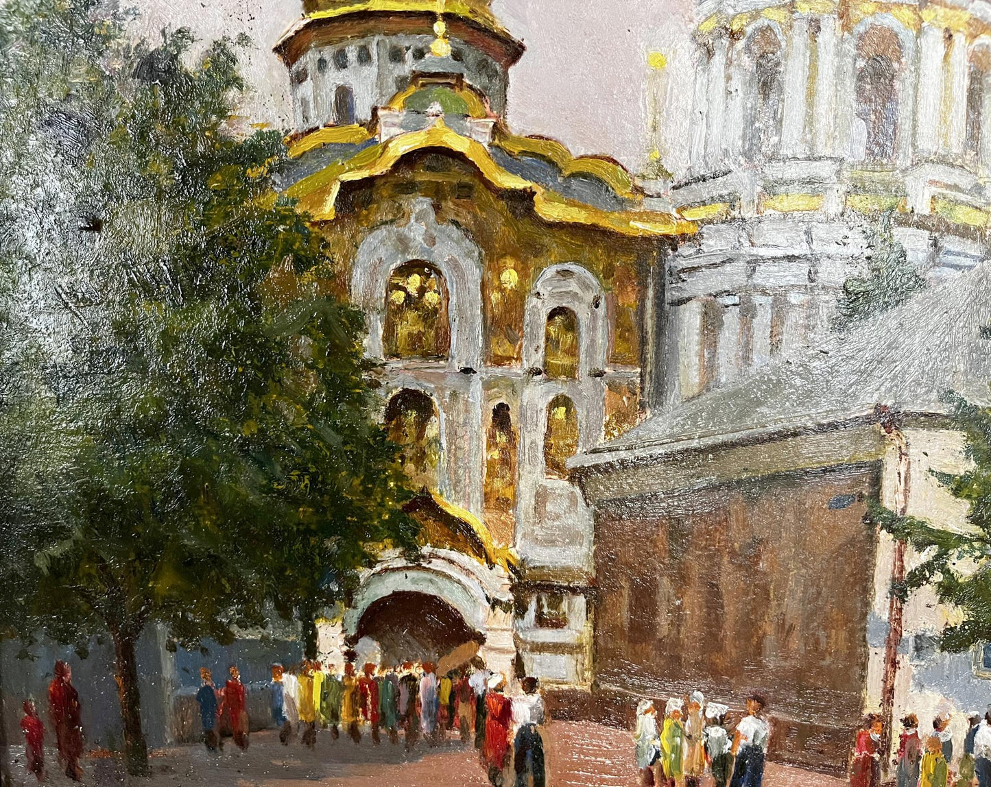 Oil painting of Pechersk Lavra main entrance by Leonid Drobot