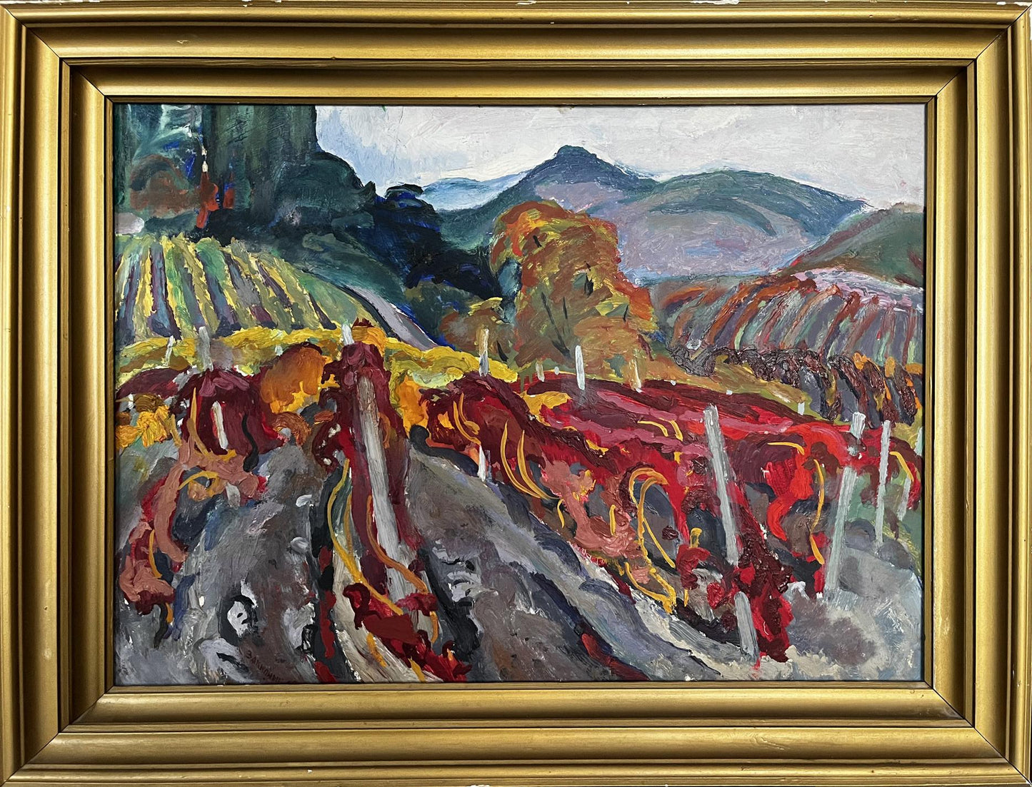 Oil painting Vineyard by Zakipny Valery Alexandrovich in gold frame