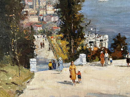Oil painting of Odessa by Sidoruk Volodymyr Fedorovich, vibrant coastal town