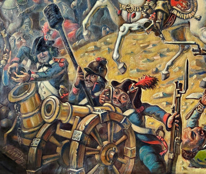 Oil painting Napoleon in Egypt by Daniil Litvinov battle scene