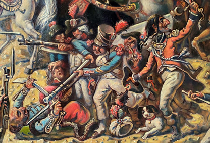 Oil painting of Napoleon in Egypt battle by Daniil Litvinov