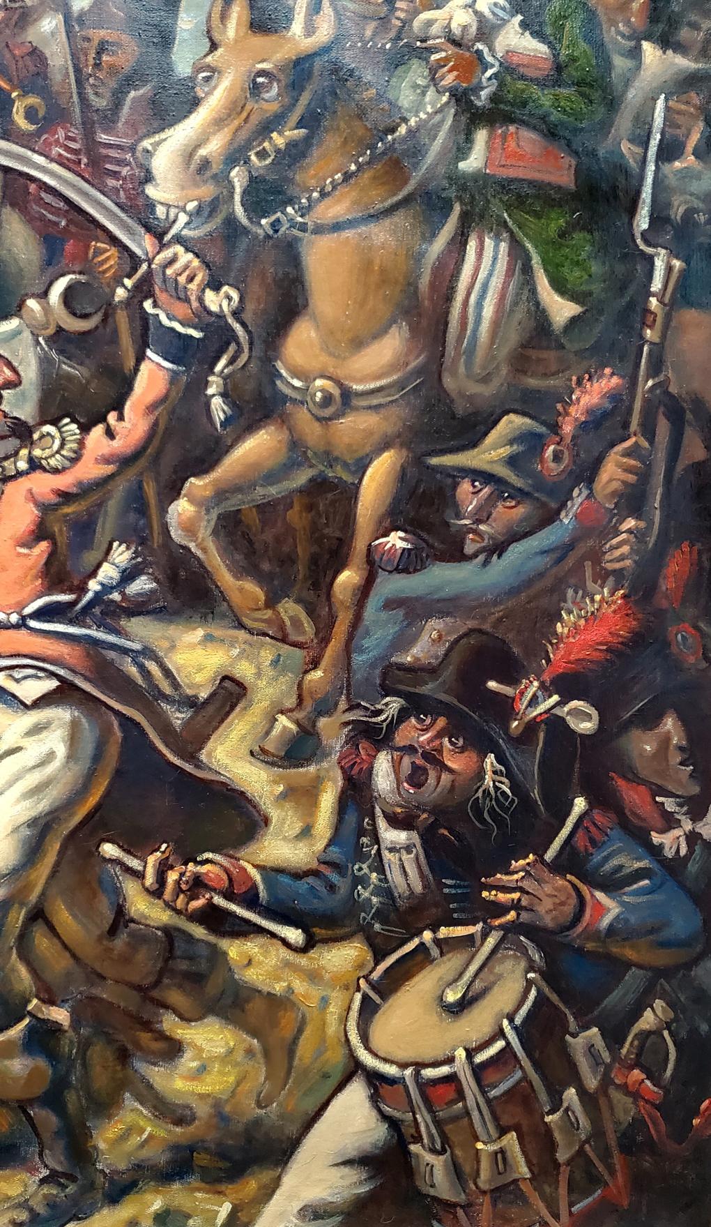 Oil painting of Napoleon in Egypt battle by Daniil Litvinov