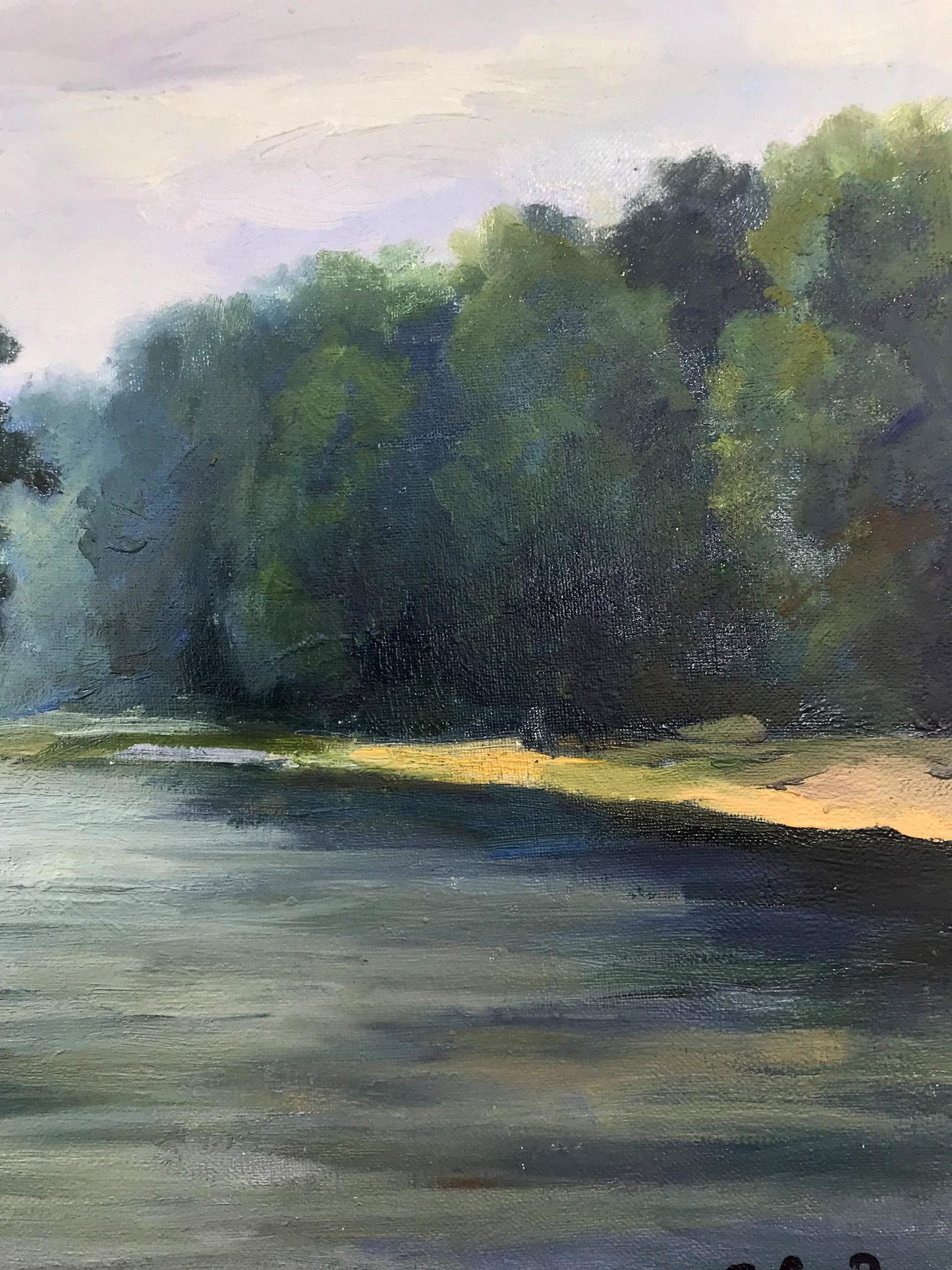 Oil Painting River Landscape 