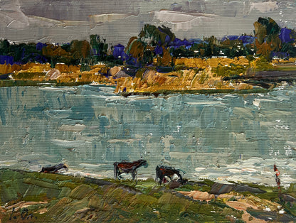 Impressionistic landscape by Oleksiy & Oksana Ivaniuk, wholesale $95 originals
