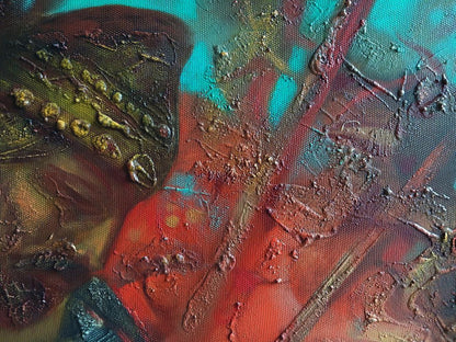 Vibrant Scythian legend abstract oil painting by Anatoly Tarabanov
