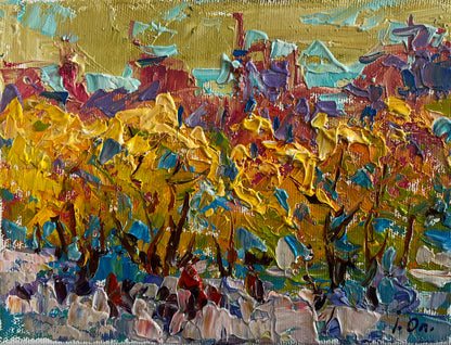 Vibrant impressionist painting by Oleksiy & Oksana Ivaniuk, wholesale $95 originals