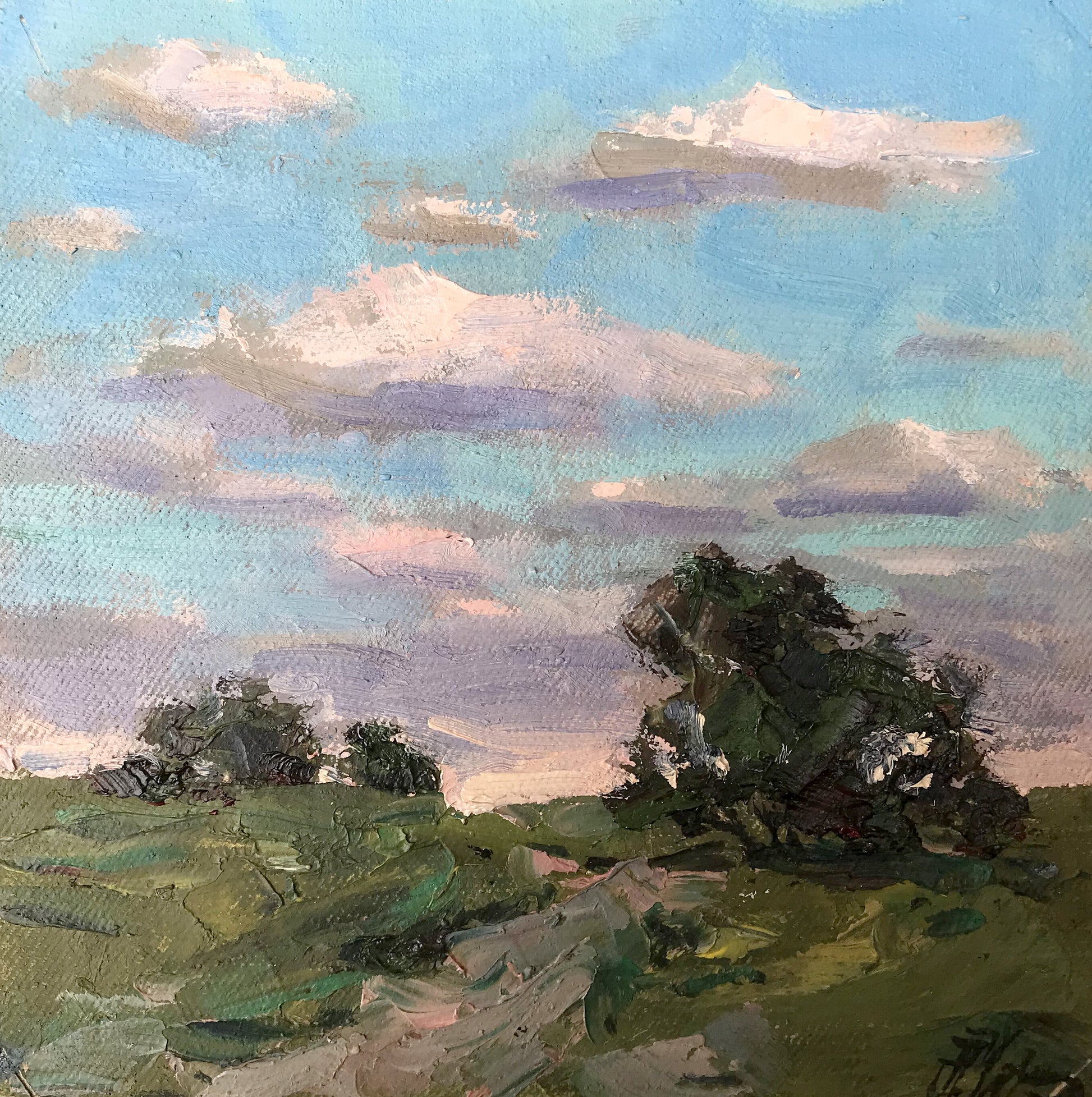 Serene textured oil painting by Alexander Cherednichenko, wholesale fine art