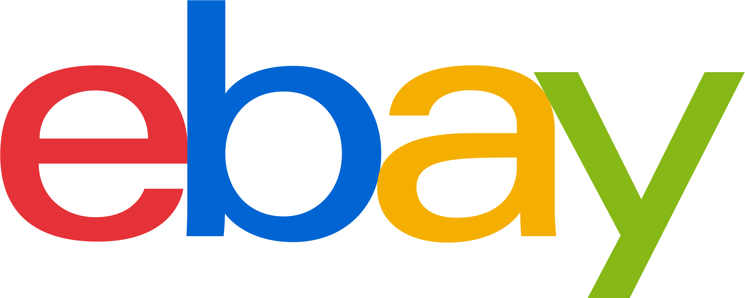 The colorful ebay logo with its distinctive red, blue, yellow, and green lettering.