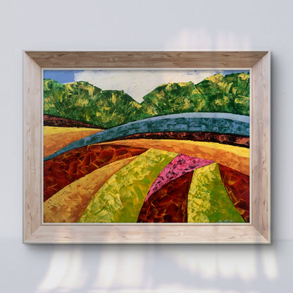 Oil painting The road to the forest by Zadorozhnya V. V. in wood frame