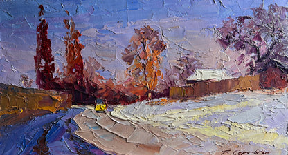 Boris Serdyuk impressionistic autumn rural landscape painting, wholesale original