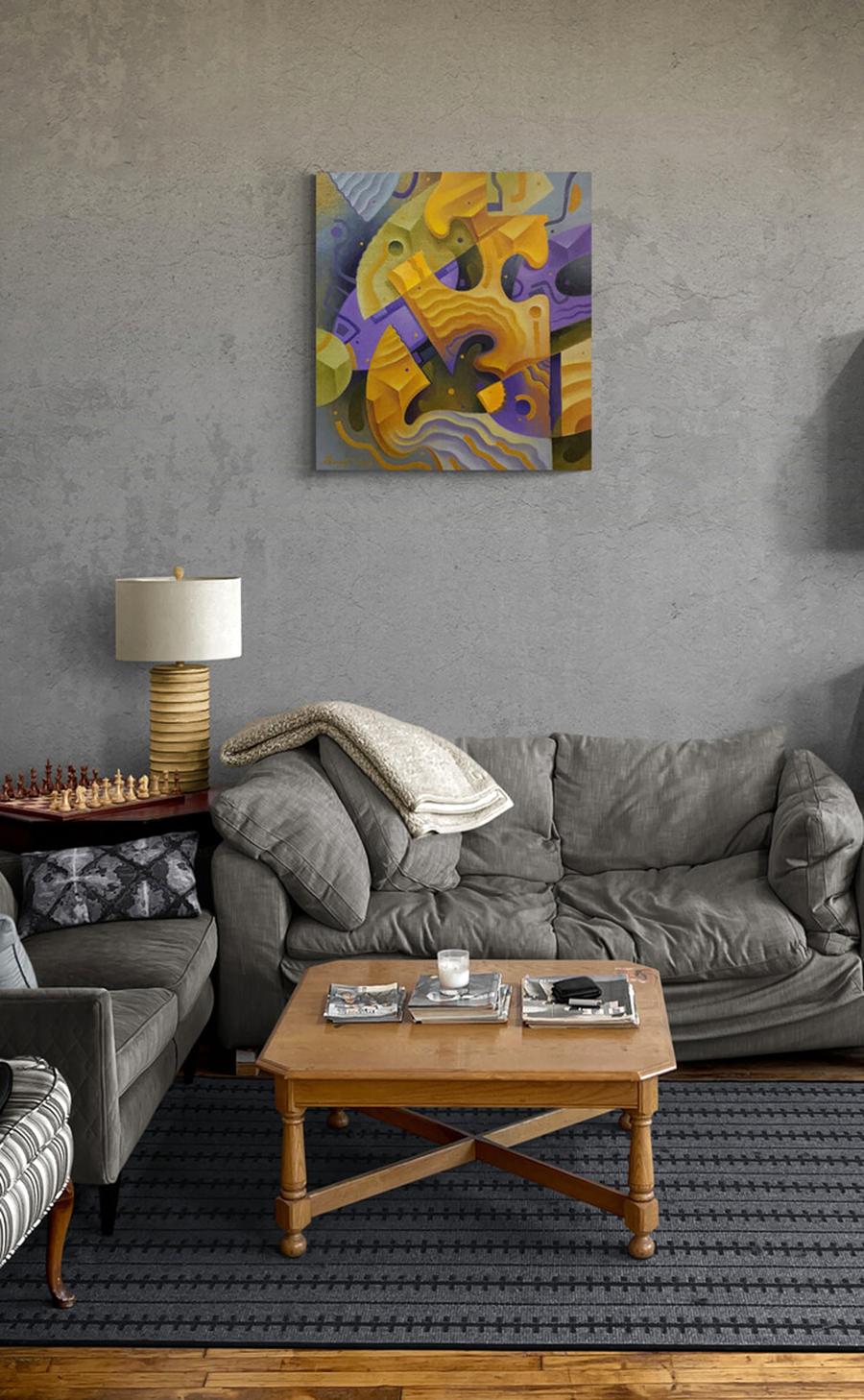 Oil painting Mental puzzles Sergey Voichenko