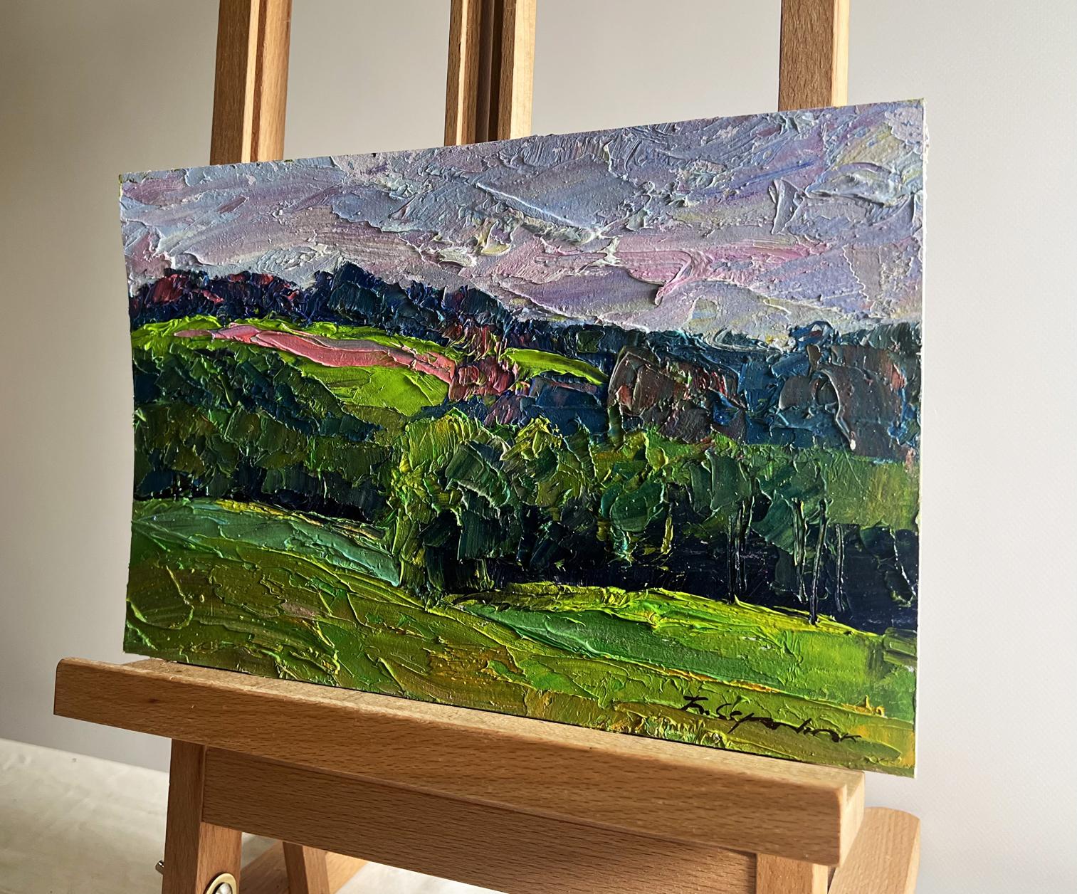 Oil painting Summer meadows and forests by Boris Serdyuk impasto landscape