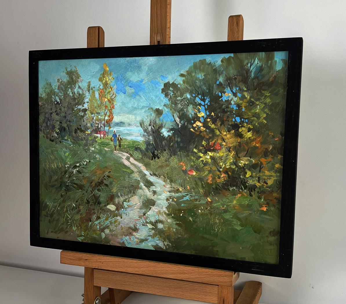 Oil painting The road to the river Yuriy Suprunchuk autumn path