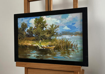 Oil painting Summer journey along the river by Yuriy Suprunchuk