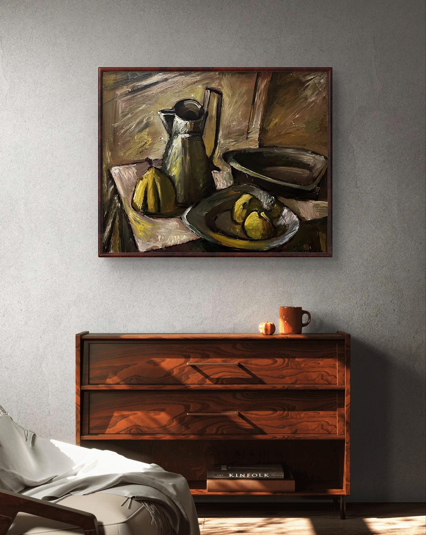 Oil painting Still life with quince and old dishes by Oleksandr Andreev