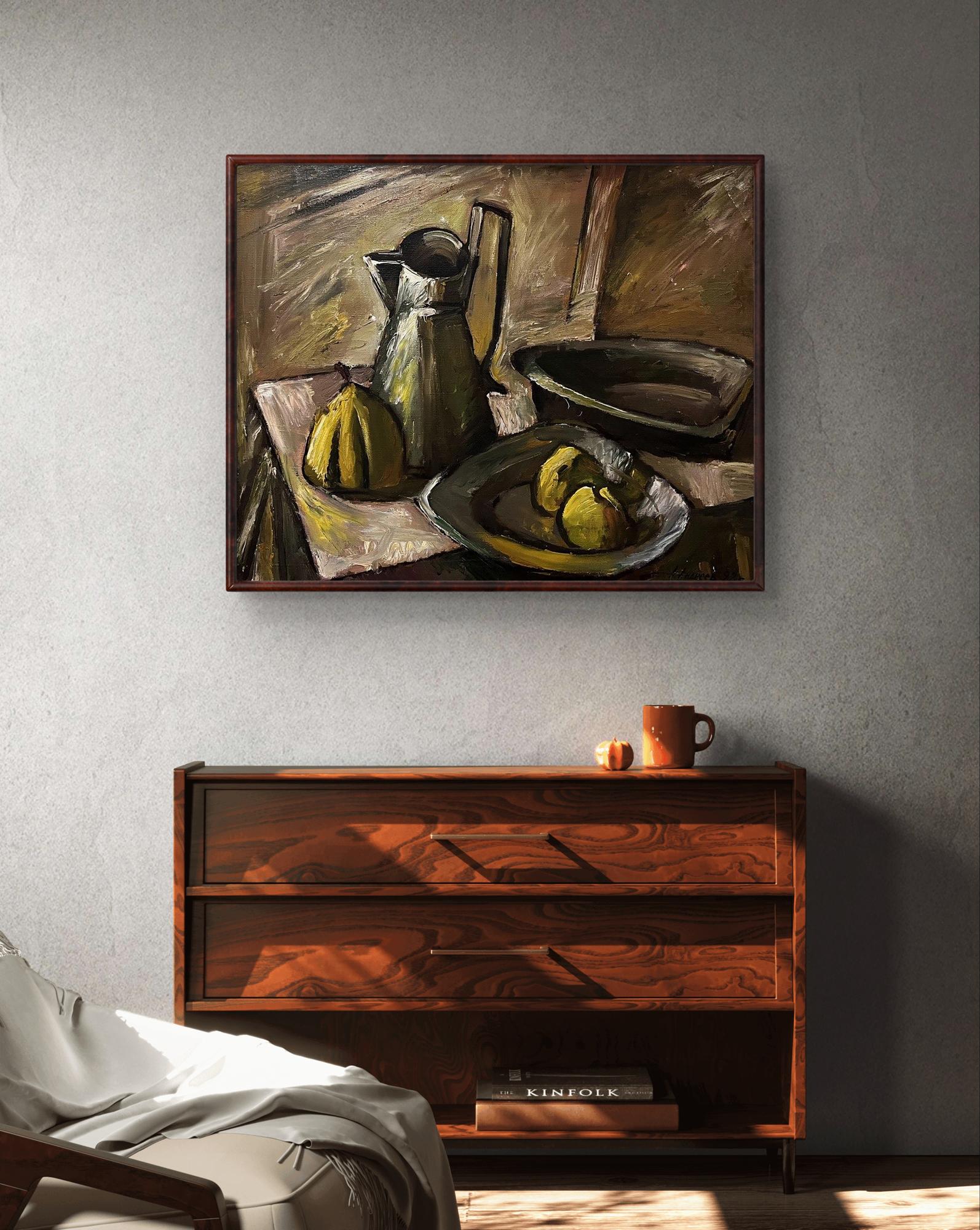 Oil painting Still life with quince and old dishes by Oleksandr Andreev
