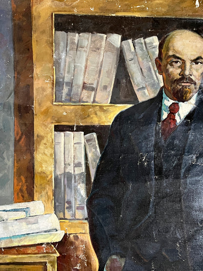Oil painting Portrait of Lenin in his office Shingur Victor