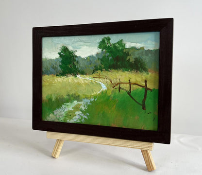 Framed oil painting Golden summer fields by Yuriy Suprunchuk