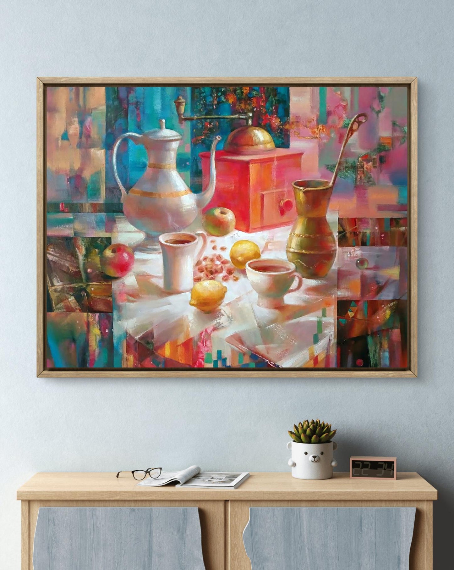 Abstract oil painting Morning Coffee Anatoly Tarabanov