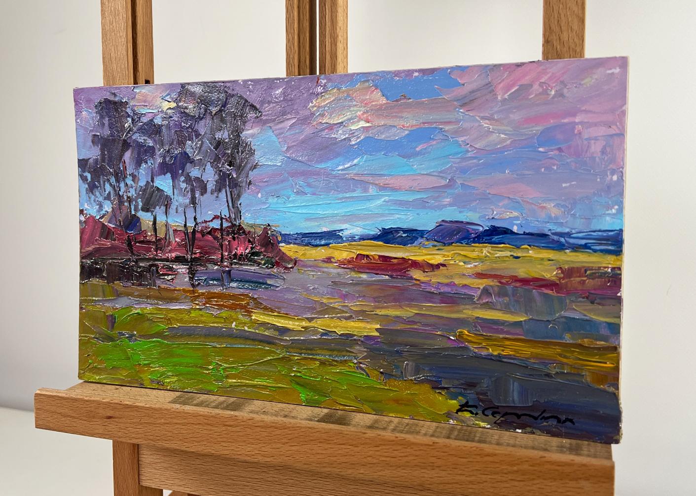 Oil painting Spring colorful day in mountains by Boris Serdyuk