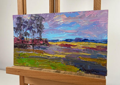 Oil painting Spring colorful day in mountains by Boris Serdyuk