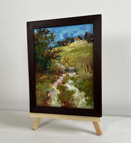 Oil painting of quiet road to native places by Yuriy Suprunchuk