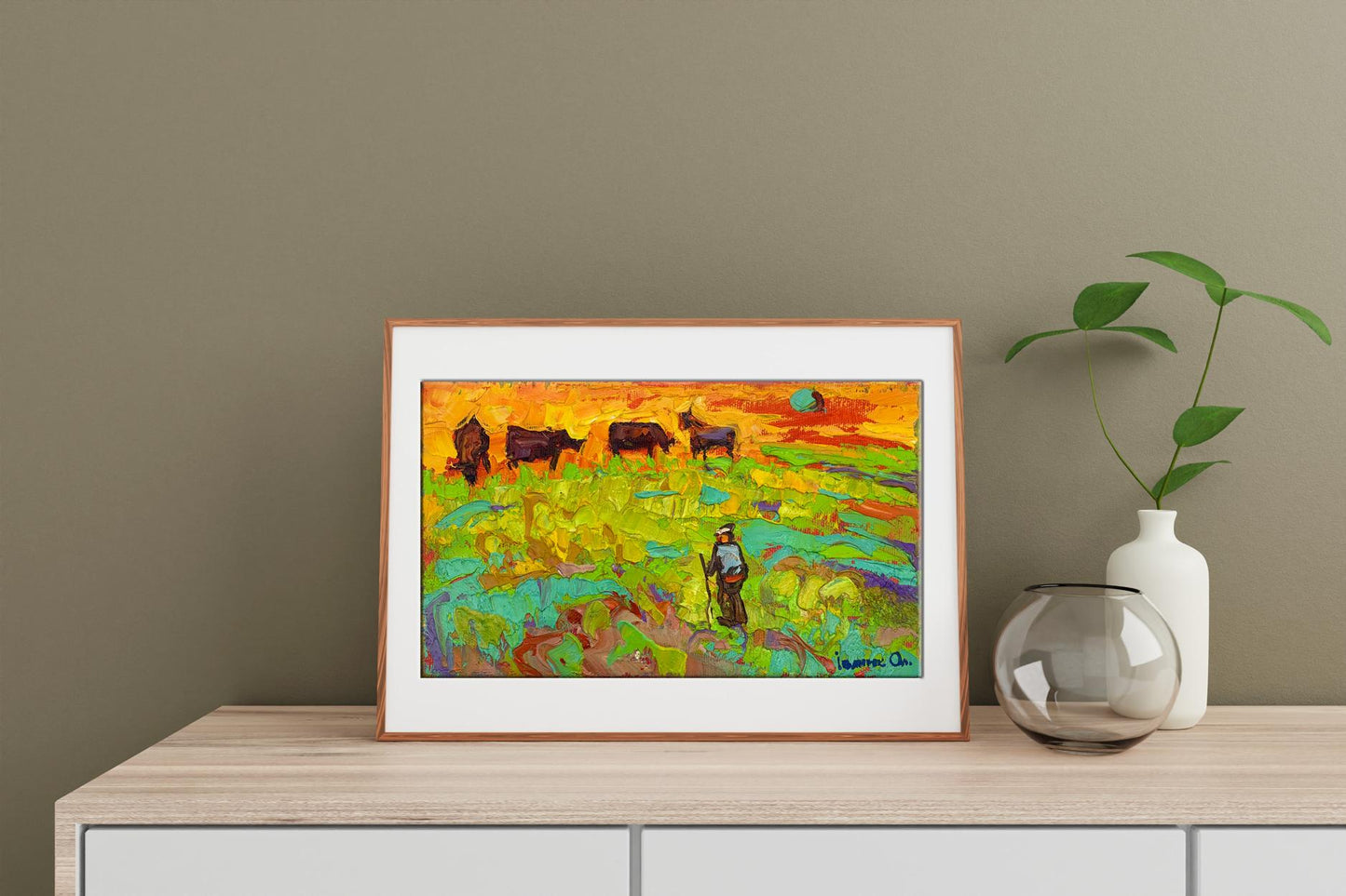 Oil painting field 