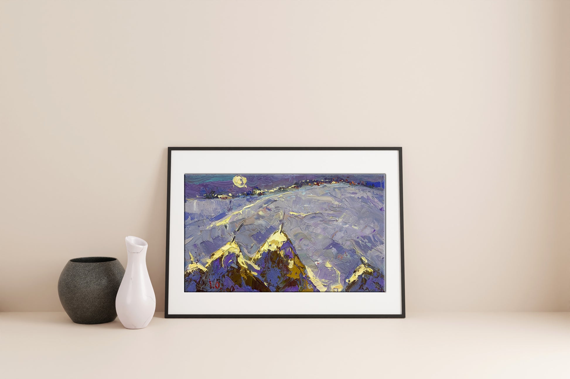 Oil painting Moon