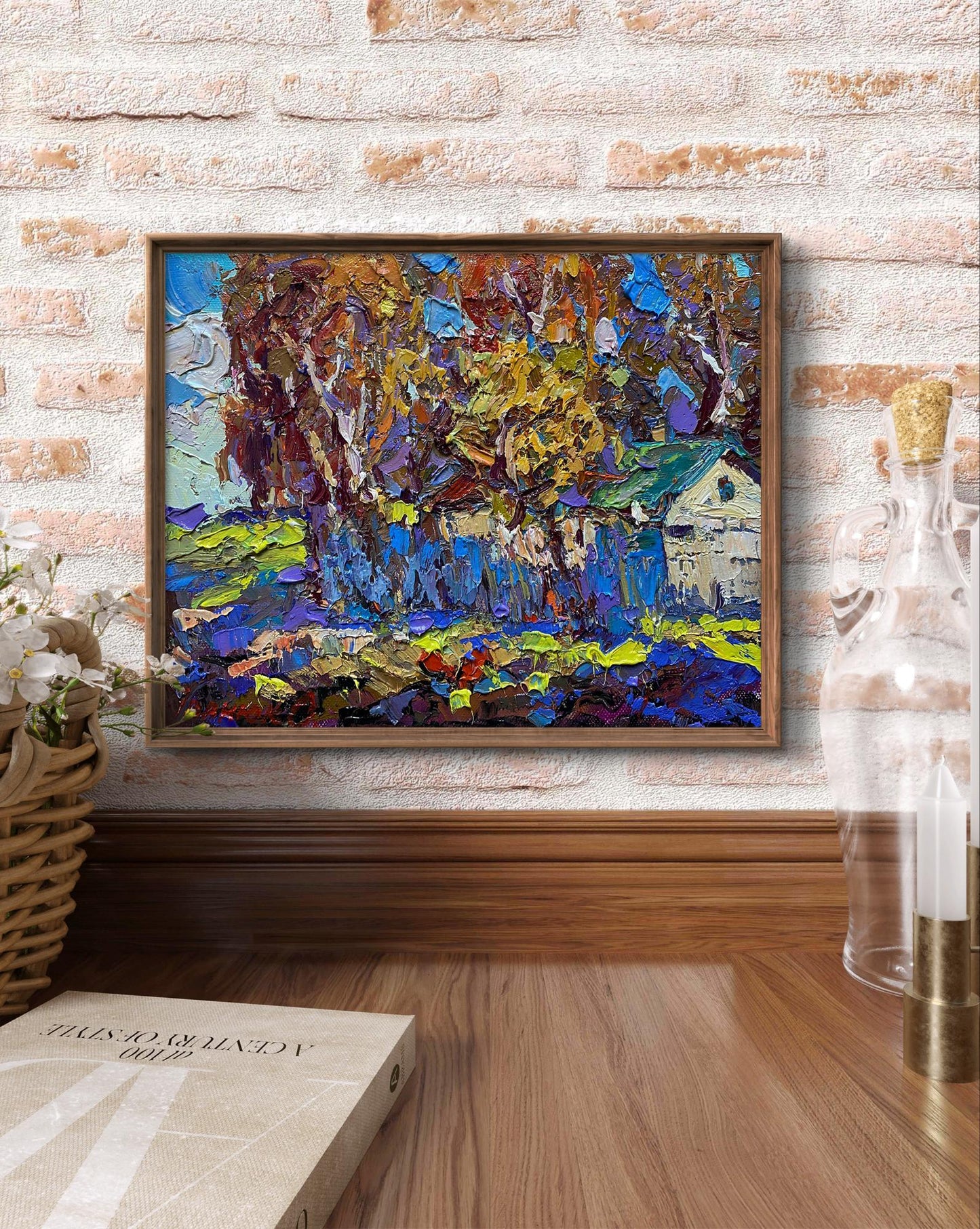 Oil painting Autumn time in the village by Oleksiy Ivanyuk