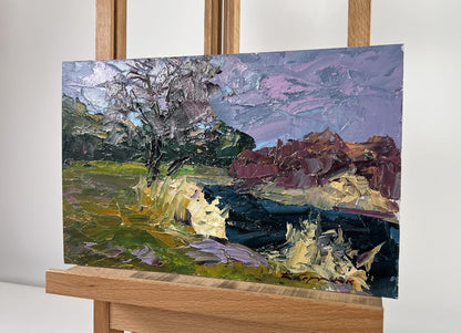 Oil painting Golden autumn in all its glory by Boris Serdyuk on easel