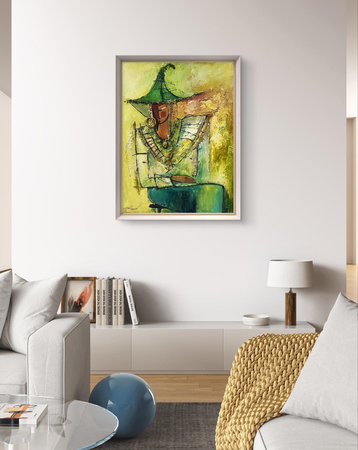 Oil painting Autumn sadness by Victor Yershov in silver frame