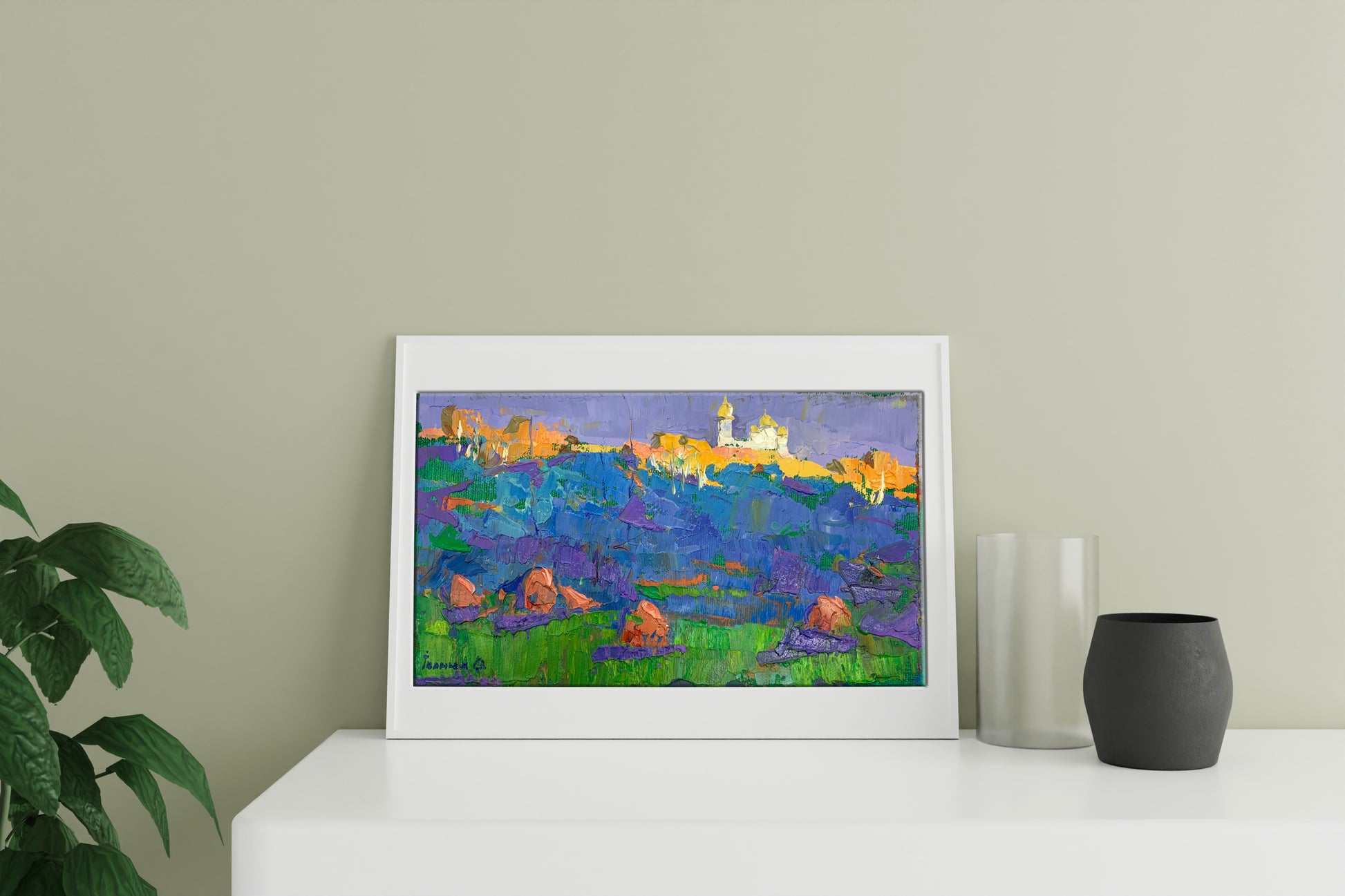 Oksana Ivanyuk's oil painting capturing "Evening Ray"