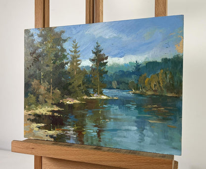 Oil painting Silent Waters of the Forest by Yuriy Suprunchuk