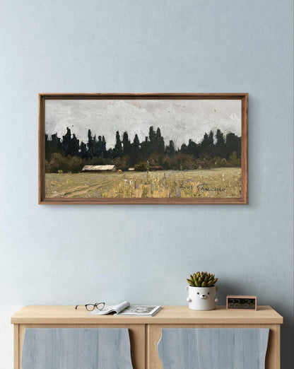 Oil painting House by the Forest by Volodymyr Pashchenko rural landscape