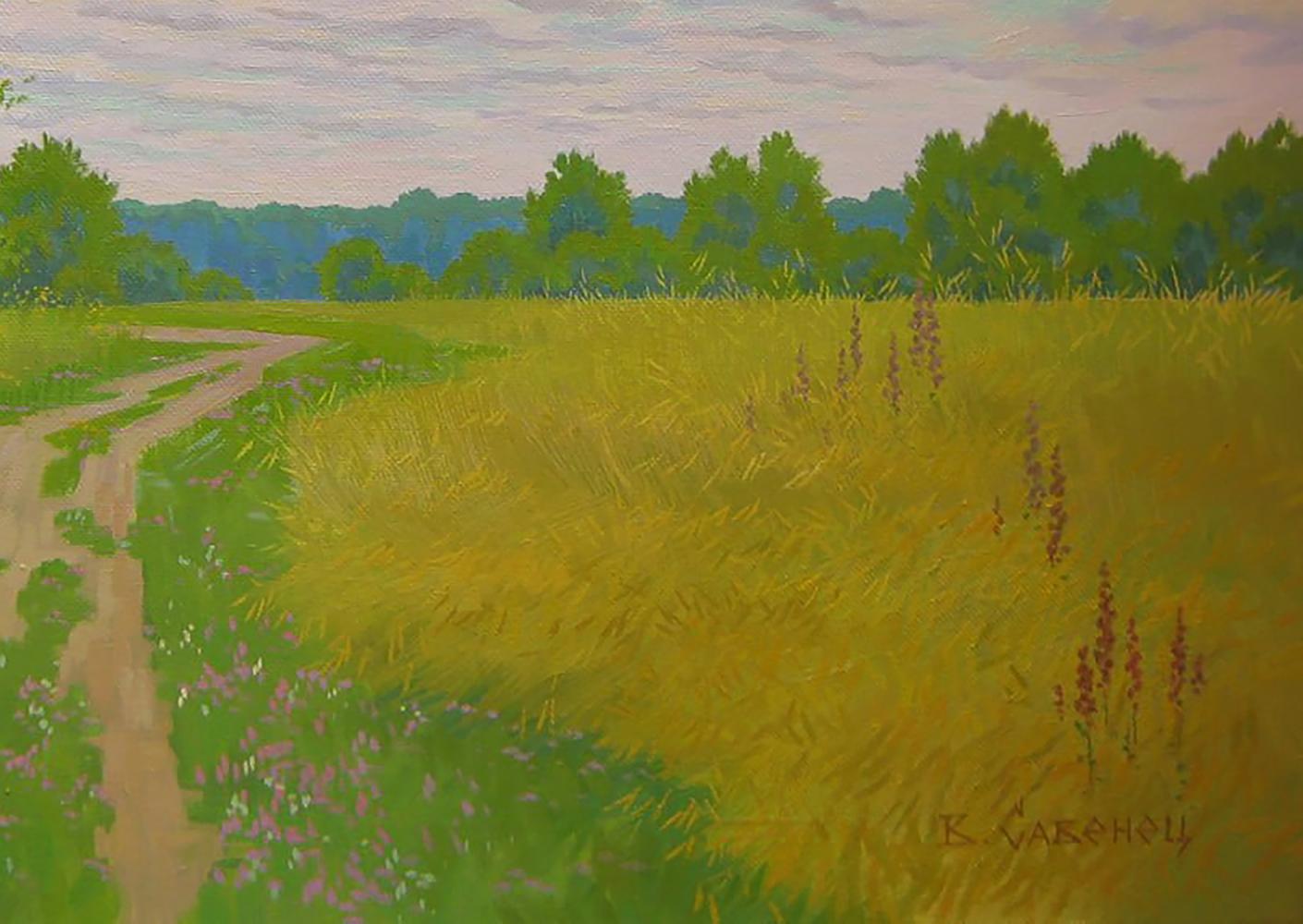 Oil painting Road through the meadows by Valery Savenets