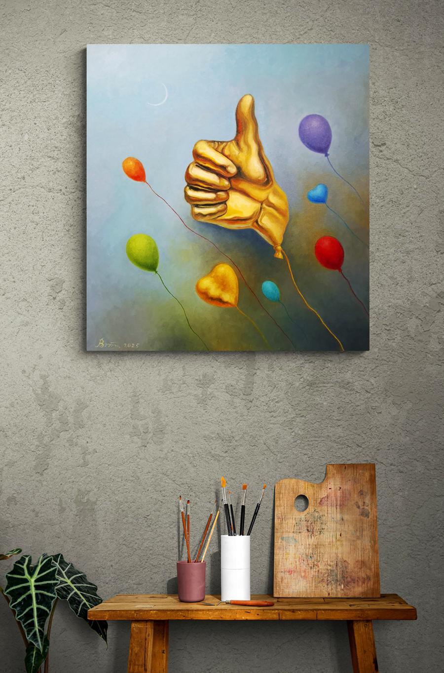 Oil painting Golden Like Sergey Voichenko