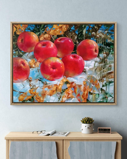 Abstract oil painting Apples On The Snow Anatoly Tarabanov
