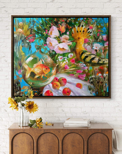 Abstract oil painting Festive Fauna Anatoly Tarabanov