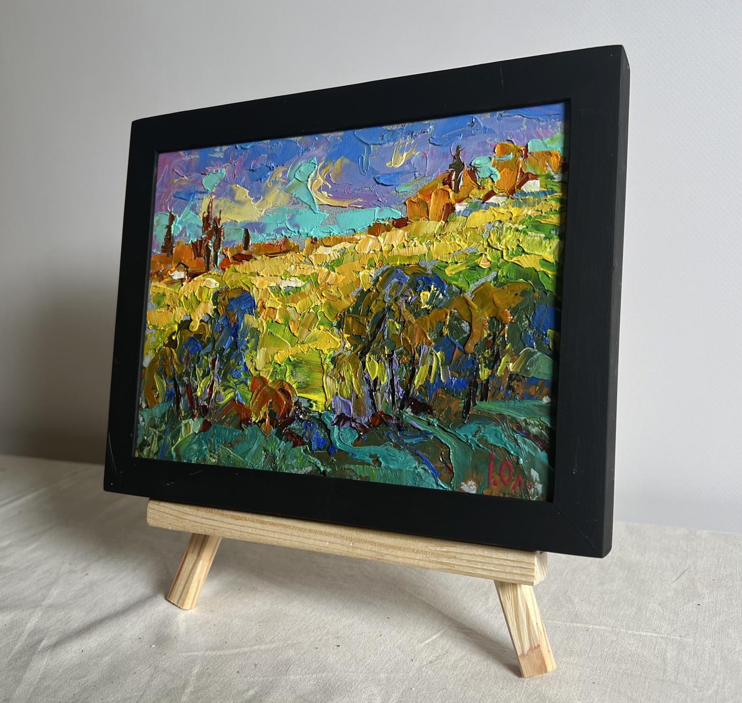 Vibrant Oleksiy Ivanyuk oil painting Sunny summer day in black frame