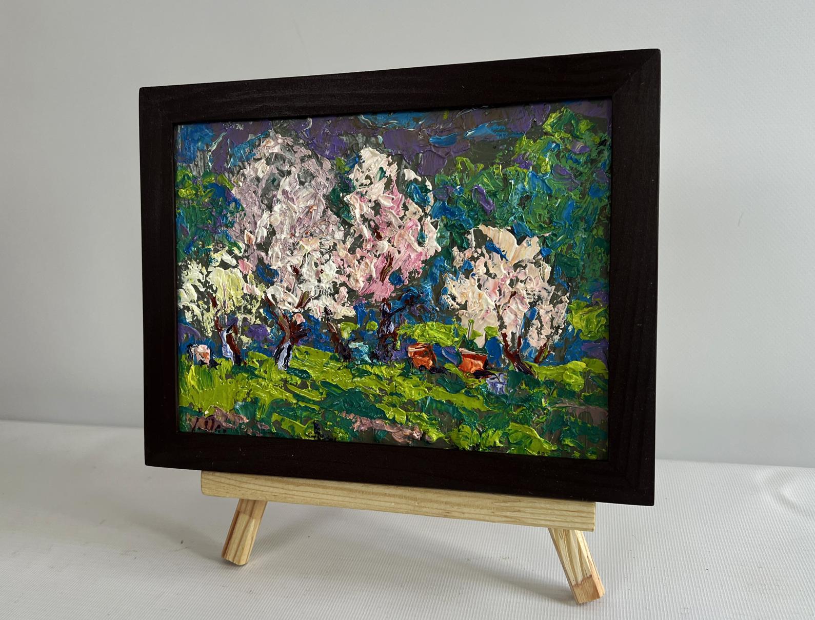 Framed Spring Blossom oil painting by Oleksiy Ivanyuk, impressionist style