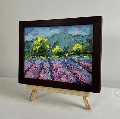 Oil painting Floral glow under the sky V. Zadorozhnya lavender field