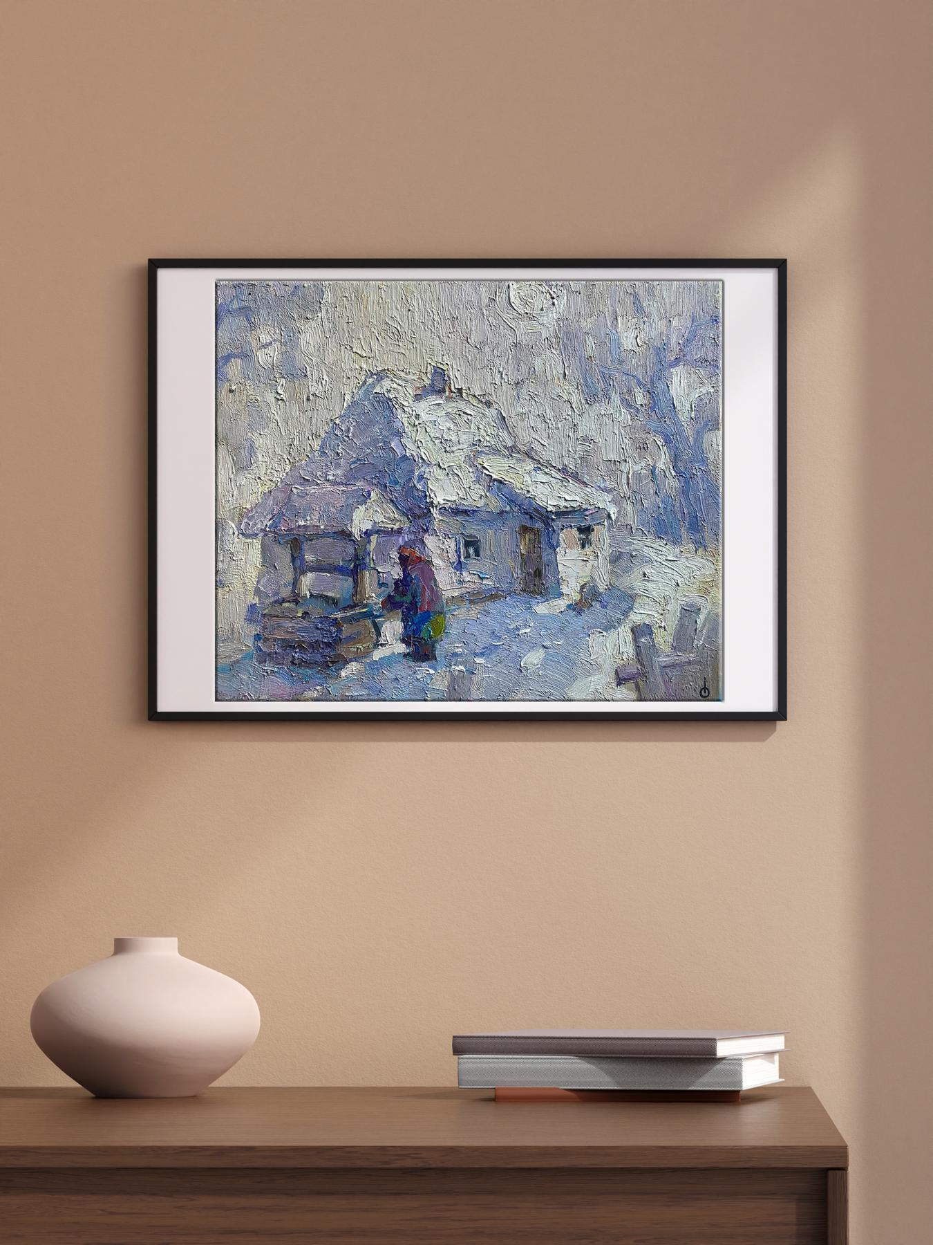 Village  winter landscape