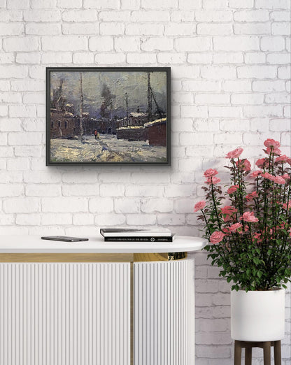 Oil painting Walking around the winter city by Volodymyr Pashchenko