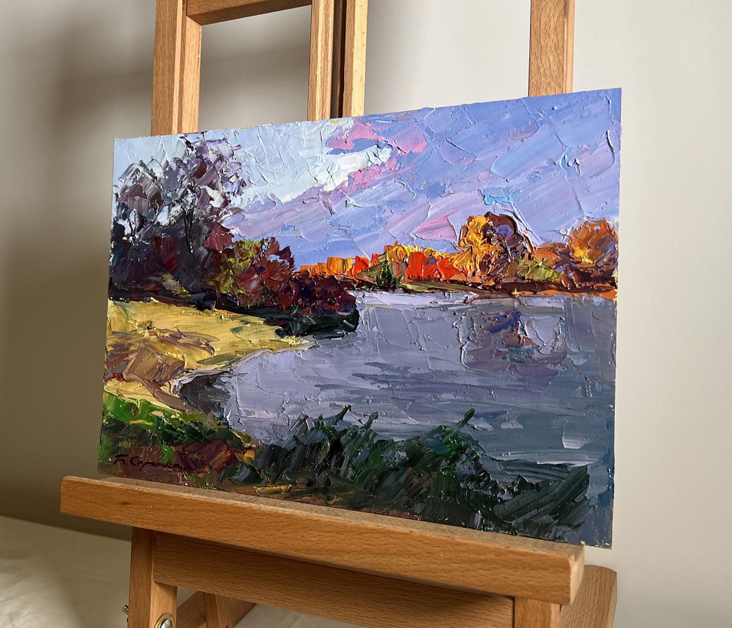 Oil painting The beauty of an autumn evening by Boris Serdyuk